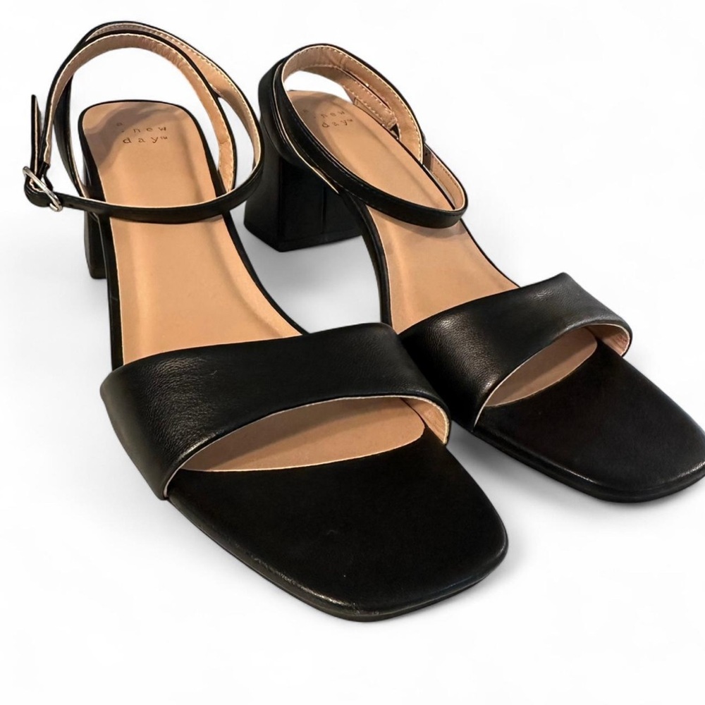 A New Day Black Block Heels - Size 9.5
